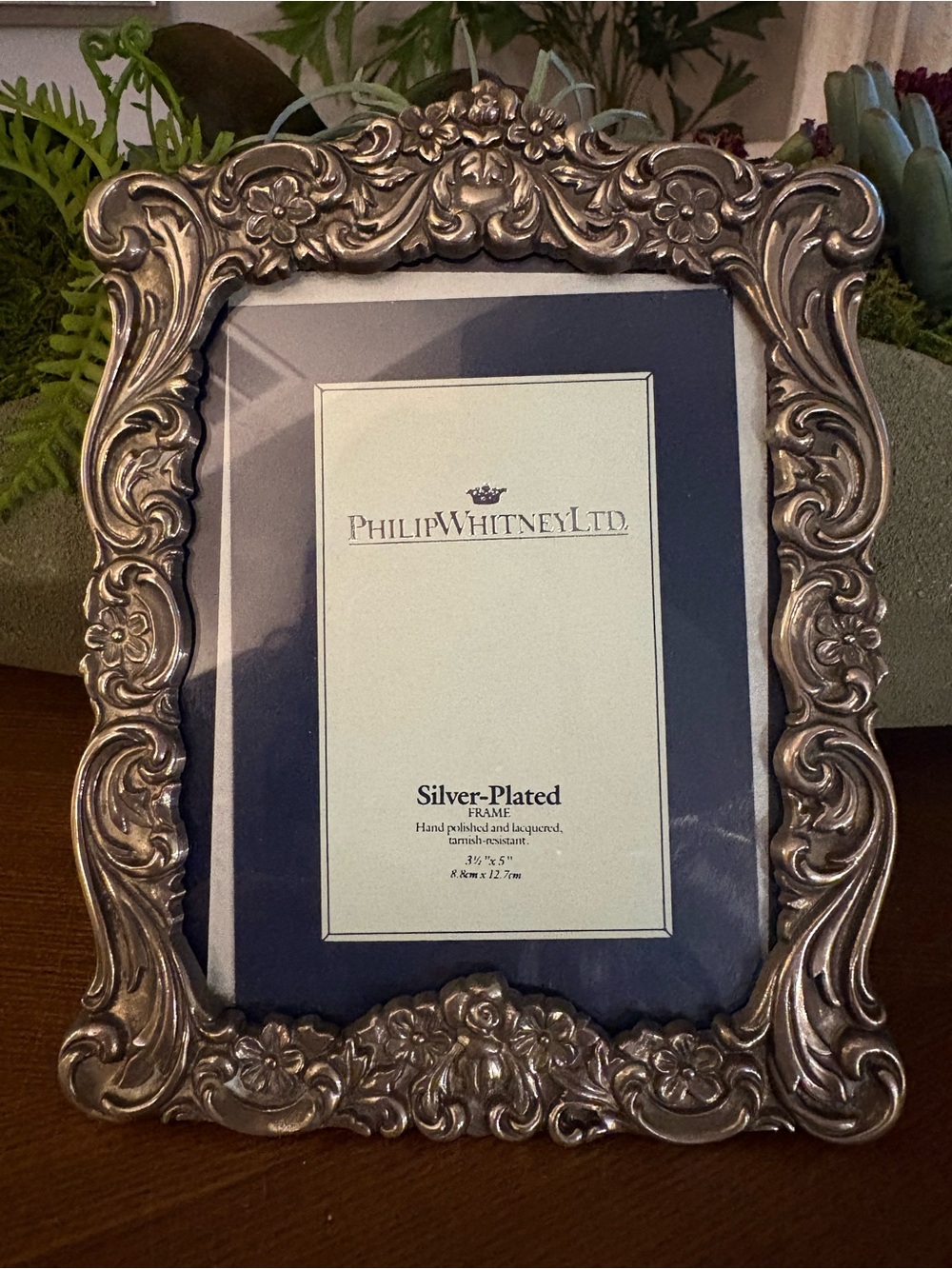 Philip Whitney Silver-Plated Ornate Picture Frame - Silver